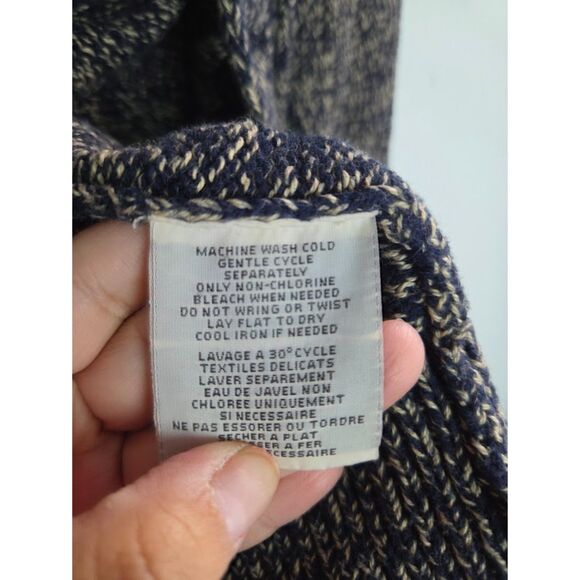 Ralph Lauren Denim & Supply Blue Herringbone Cotton Cardigan Sweater size Large - Picture 9 of 9